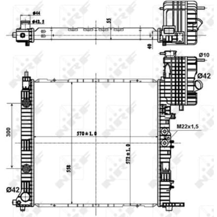 Radiator, motorkoeling NRF 50581