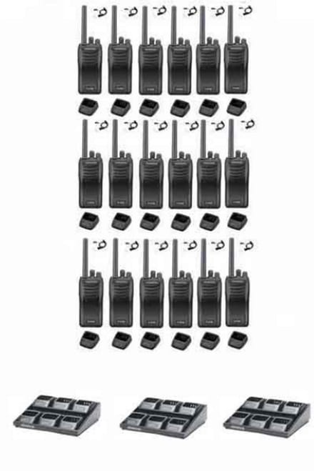 Set van 18 stuks Kenwood TK-3501 PMR446 met beveiliging oortje en 3 multiladers