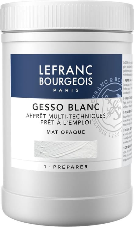 Gesso Wit 1 Liter - Primer - Basis ondergrond - Olieverf - Acrylverf