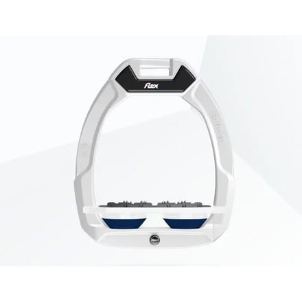 Veiligheidsbeugels Paardrijden Plat Ultra Grip Wit/Wit/Marine Flex-On Safe-On