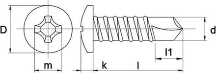 Boorschroef Din7504 Ck 4,8X32 Ph Rvs - 200 stuks
