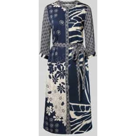 Midi-jurk met ronde hals