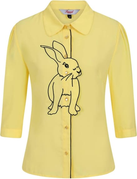 Dancing Days - BUNNY HOP Blouse - S - Geel
