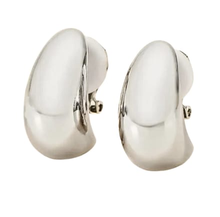 Clip oorbellen- Druppel- Zilverkleur- glans- geen gaatje-Charme Bijoux