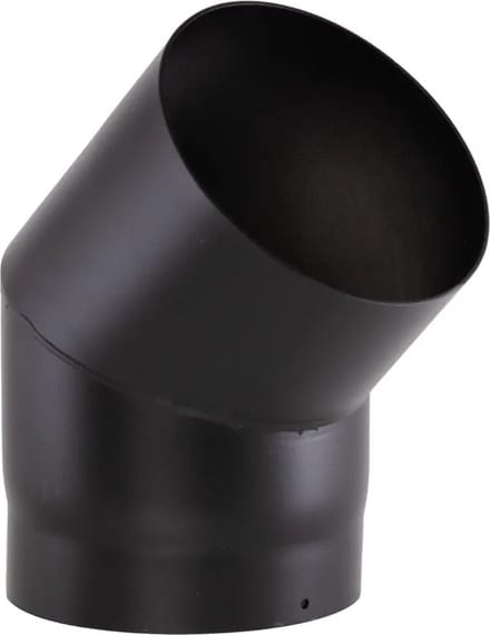 Bocht 45° Ø120 2mm zwart.