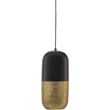 WOOOD Tirsa Hanglamp - Metaal - Zwart/Brass - 46x20x20