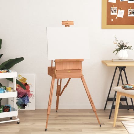 vidaXL - Schildersezel - 81x121x173 - cm - massief - beukenhout