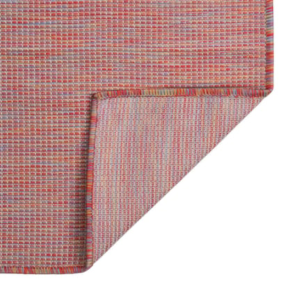 vidaXL Buitenkleed platgeweven 100x200 cm rood