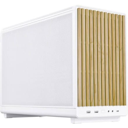 Lian Li DAN Cases A3-mATX Wood Edition PC-Gehäuse, Micro-ATX - Buche, weiß Micro-tower Behuizing, Gaming-behuizing, PC-behuizing Wit