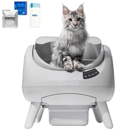 CATLINK Open X Lite - Open Top Zelfreinigende Automatische Kattenbak Wit