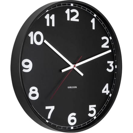 Karlsson Wandklok New Classic - Medium - Zwart - Ø40,6cm - Modern