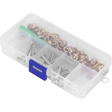 D-ring klinknagels draaibare kogelknop messing gesp handgreep connector knutselbenodigdheden KQ-603 gray