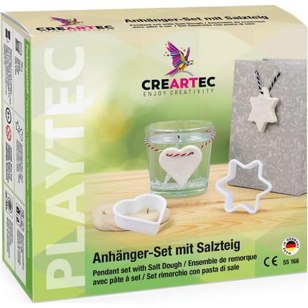Creatieve set "Zoutdeeg hanger hart & ster"
