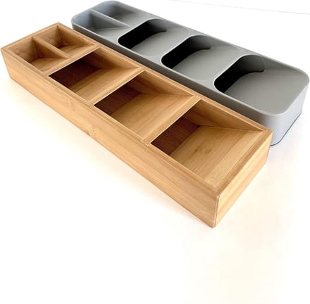 Bamboe bestekhouder - ruimtebesparende bestekbox - 396 cm x 11 cm x 55 cm - beschikbaar - HTML content nodig