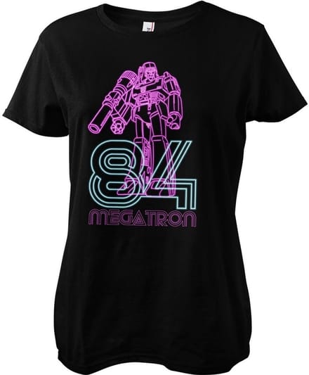 Transformers Megatron 84 Neon Girly Tee dames-T-shirt zwart