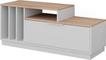 Vicco Lowboard Betti, Wit/Sonoma, 120 x 49.9 cm met 1 deur