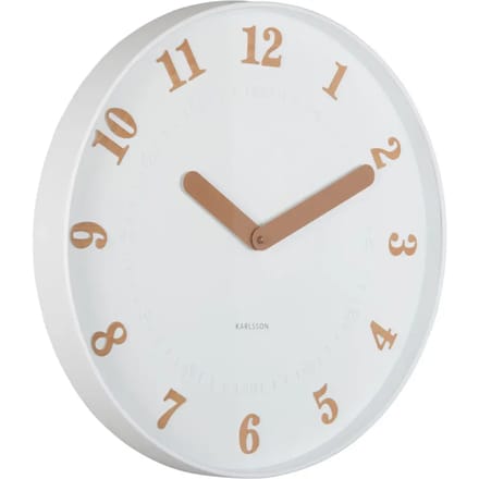 Karlsson Wandklok Amena - Wit - 40x40x40cm - Wandklok Modern