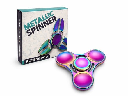 Metalen Fidget Spinner - Fidget toys - Sensorisch speelgoed - Round blade - Holografisch