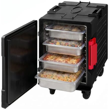 GGM Gastro Thermobox - Frontlader - 88 Liter - für 12x GN 1/1 - mit leisen Rollen