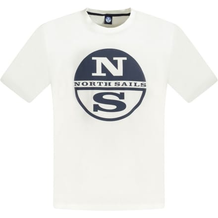 North Sails Witte Katoenen T-Shirt voor Mannen