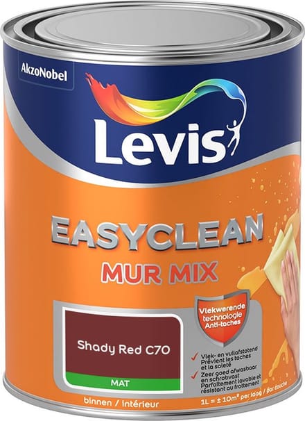 Levis - Easyclean Mur Mat Mix - Shady Red C70 - Mengverf - 1 L