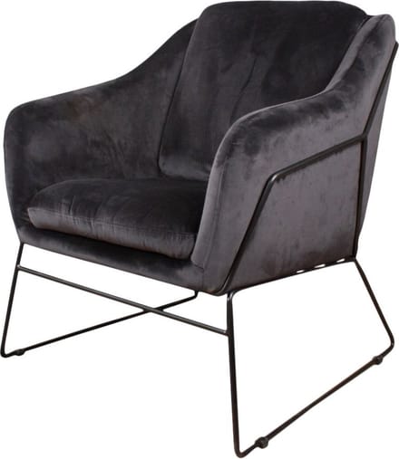 DS4U - Antonio fauteuil velvet zwart