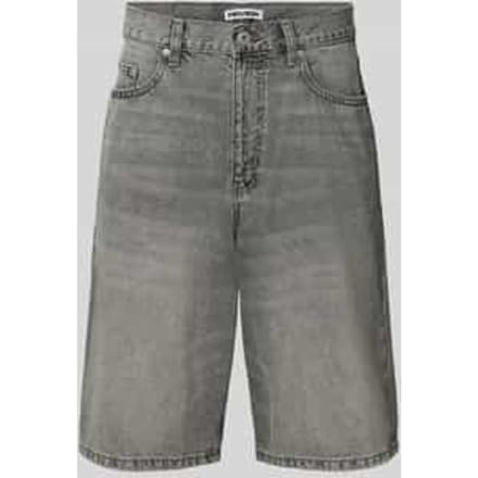Korte jeans in used-look met steekzakken