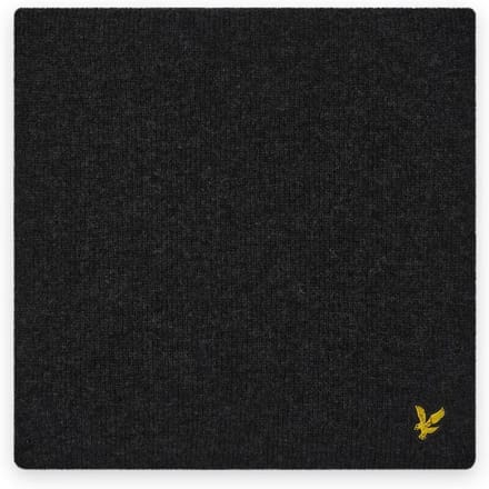 Lyle & Scott Lambswool ribbed scarf - jet black marl