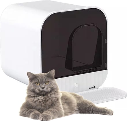 MaxxPet Kattenbak - Incl. lade en kattenbakmat - Design Kattenbak - Kattenmand - 42x42x43cm - Wit