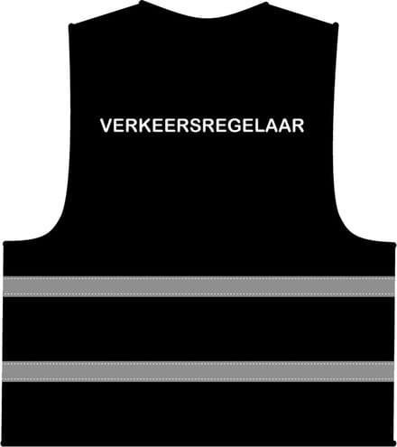Verkeersregelaar hesje zwart