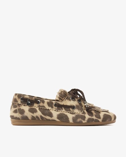 VIA VAI June Loua Mocassins dames - Leer - Luipaardprint - Maat 36