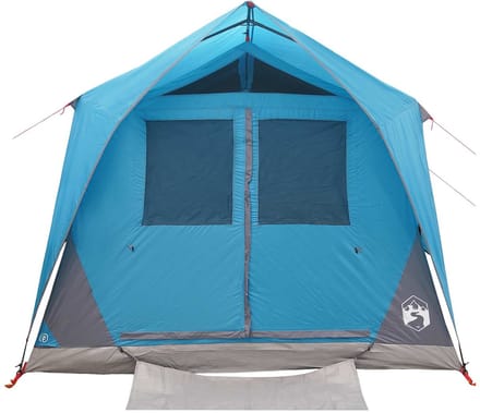vidaXL - Tunneltent - 6-persoons - Blauw - Polyester - en - Staal