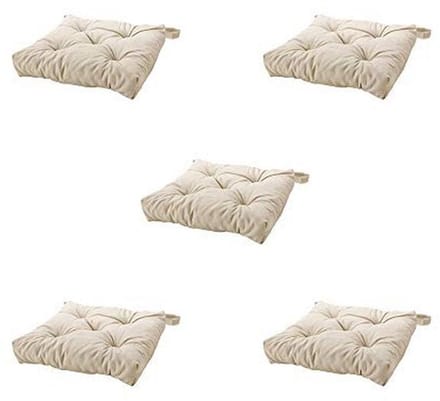 Licht Beige Stoelkussen Pack van 5 voor Comfortabel Zitcomfort