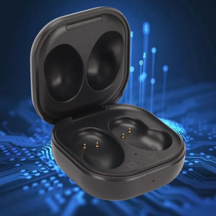Oplaadcase voor draadloze oordopjes, vervangende USB oplaaddock met Type C aansluiting, zwart en compact ontwerp