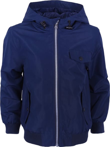 Marineblauw windjack met capuchon