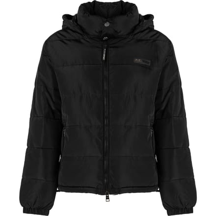 Plein Sport Bold Ruglogo Gevoerde Zwarte Jas