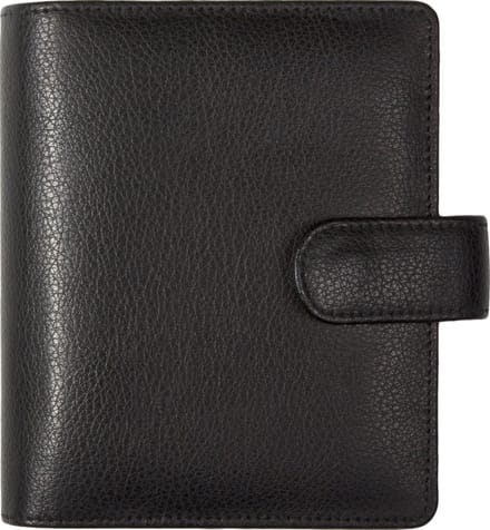 1311-Z hervulbare Pocket Planner Organizer Chennai zwart leer 1 week per 2 paginas 2026-2027-2028