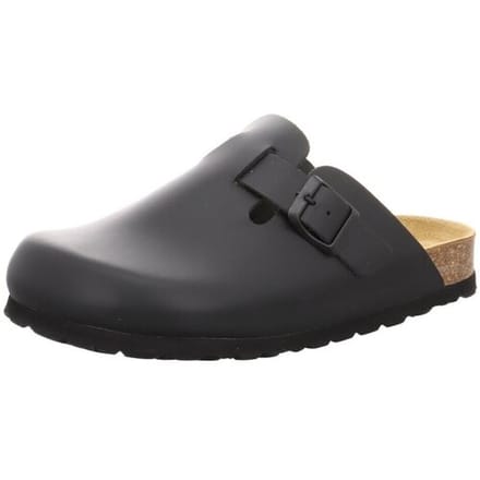 Natural Sense dames pantoffels klomp leer Zwaart 1152539