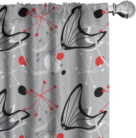 ABAKUHAUS Midden van de eeuw – Gordijnen 2x75x225 cm – microvezel