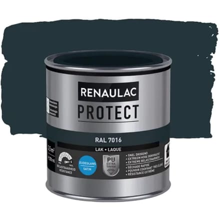 Renaulac Lak Protect - Zijdeglans - Antracietgrijs Ral 7016 - 250ml