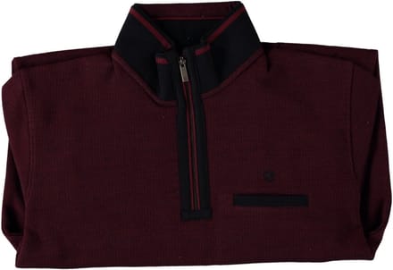Fellows United Pullover Half Zip Jaquard Interlock Bordeaux (42.2616 - 180)