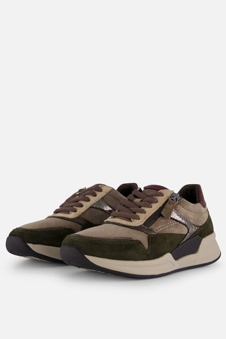 Gabor Rollingsoft Sneakers bruin Suede - Dames