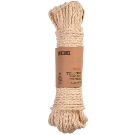 G. Funder T&oslash;jsnor Natur Sisal 20 m 1 st