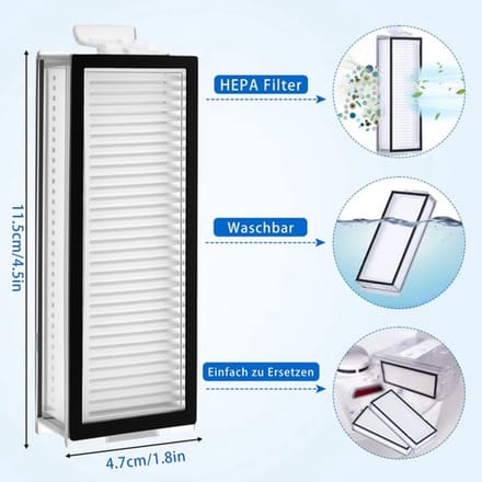 Allecto - Filter Hepa - Vervangingsaccessoires - 4 Stuks - Robot