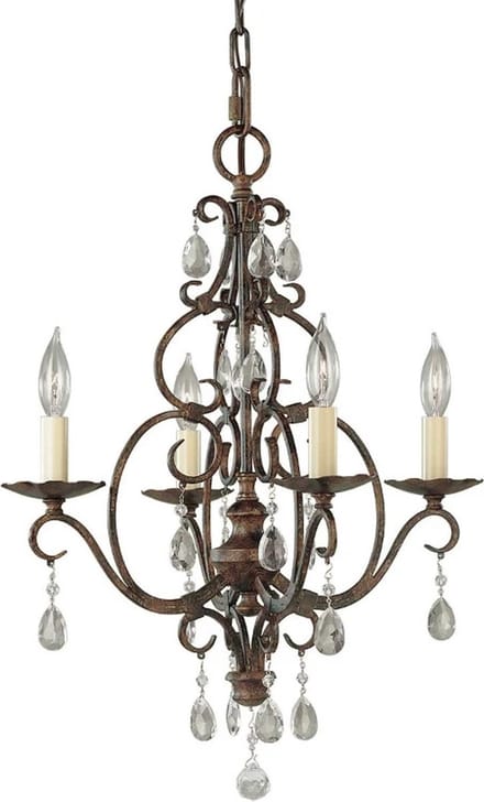 Feiss LED Kroonluchter | 4X E14 Max 60W | Dimbaar | Mocha Bronze