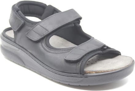 Mobils by Mephisto VALDEN Heren Sandaal - Extra Breed - Zwart - Maat 42