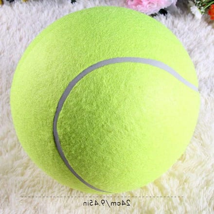 Grote Hondenspeelbal - Kauwspeelgoed Bal - Buiten Spelen - Extra Dik Rubber - 24 cm - Geel