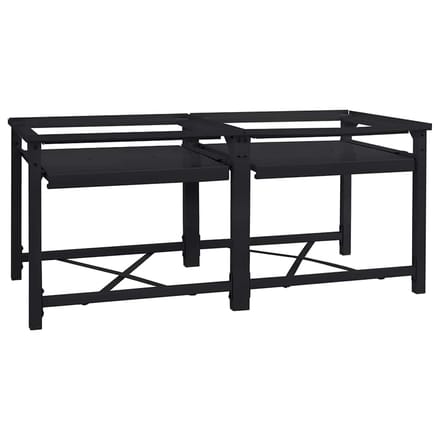 vidaXL - Wasmachine - voet - 2 - st - Zwart - 120 - x - 56 - x - 52 - cm - Staal