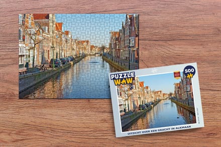 Puzzel Alkmaar - Nederland - Gracht - Legpuzzel - Puzzel 500 stukjes