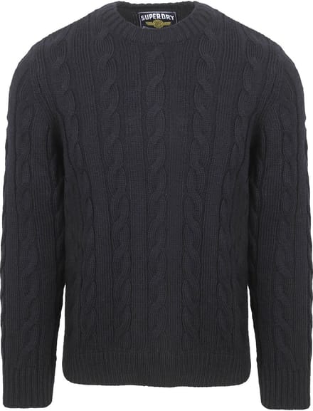 Superdry Pullover Jacob Cable Navy - Maat M - Heren - Pullovers